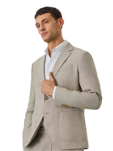 Premium Blazer With Patch Pockets And Special Pin In Linen
